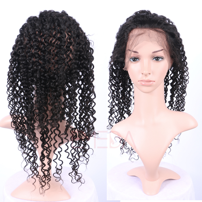 EMEDA Brazilian Hair 360 Lace frontal Kinky curly 360 Lace Virgin Hair Pre Plucked Lace Frontals HW029